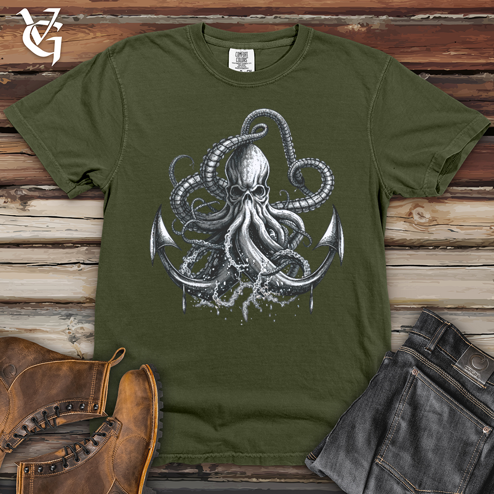 Viking Goods Anchored Octopus Heavy Cotton Comfort Colors Tee Moss / L