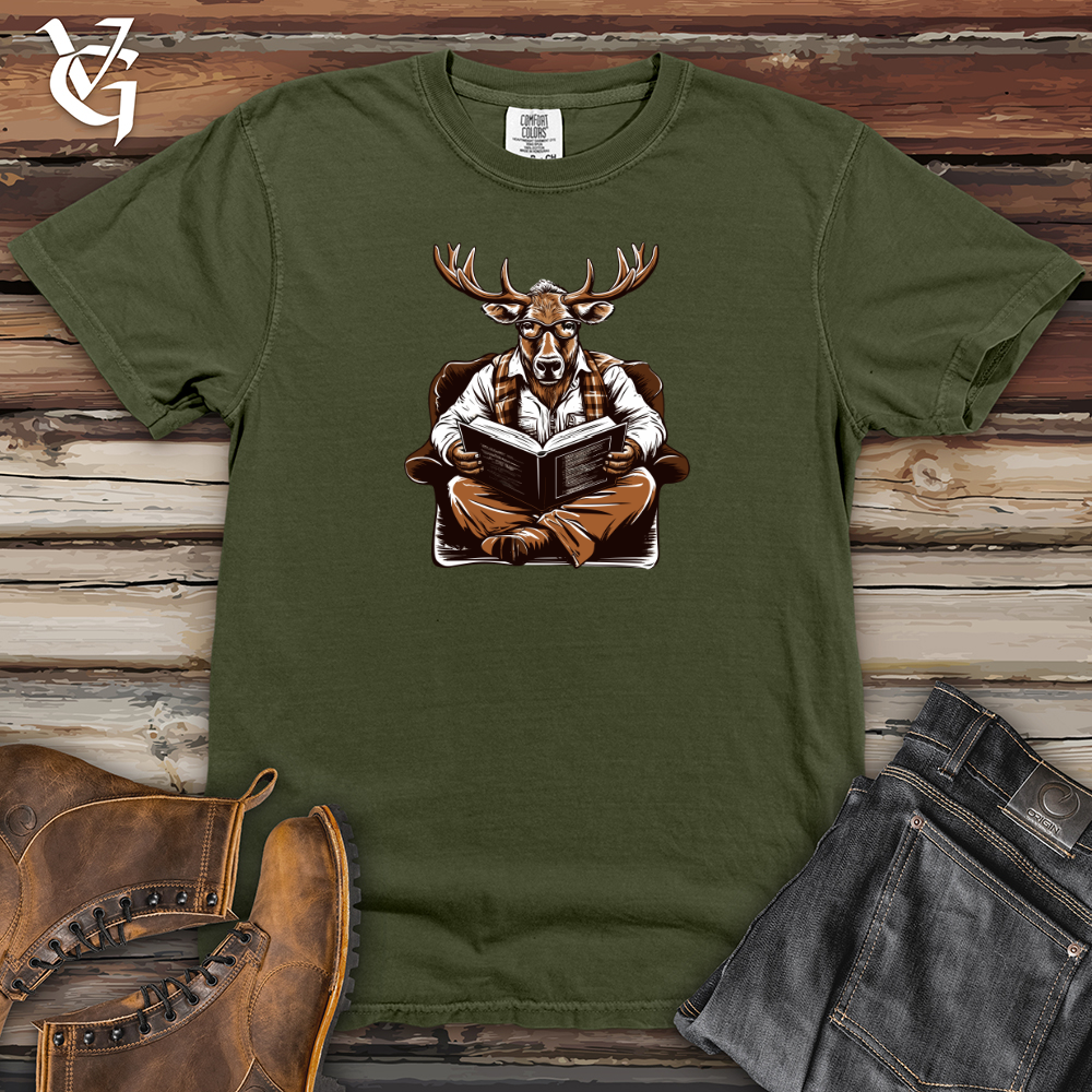 Viking Goods Antlered Readers Escape Heavy Cotton Comfort Colors Tee Moss / L