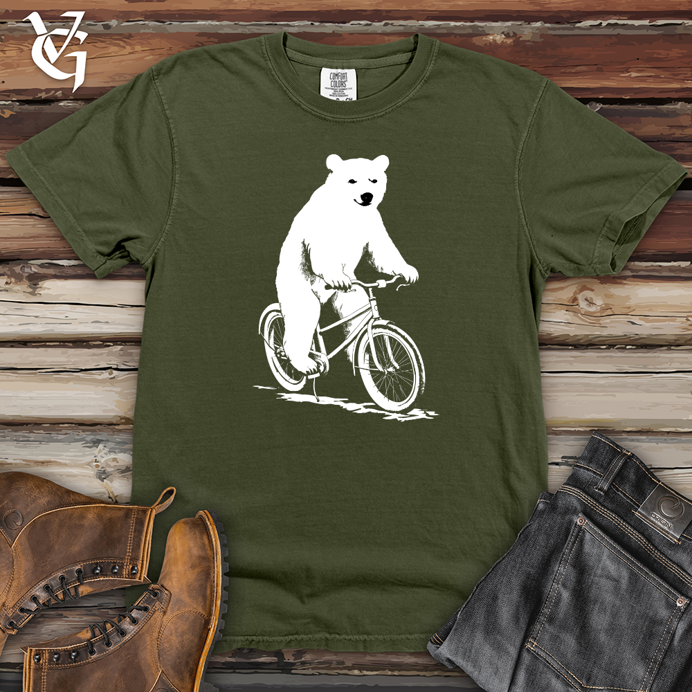 Viking Goods Arctic Cycle Bear Heavy Cotton Comfort Colors Tee Moss / L
