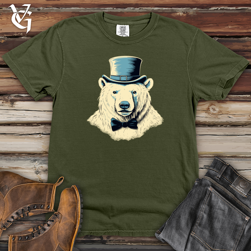 Viking Goods Arctic Dapper Bear Heavy Cotton Comfort Colors Tee Moss / L