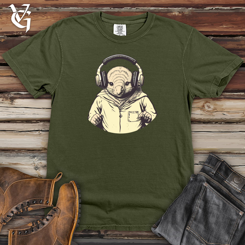 Viking Goods Armadillo Headphone Beat Vibes Heavy Cotton Comfort Colors Tee Moss / L