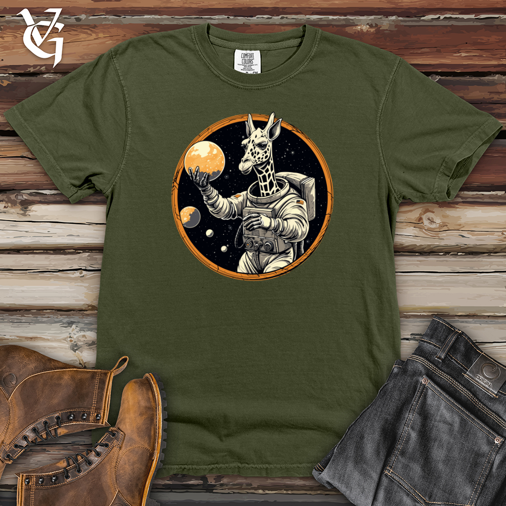 Viking Goods Astronaut Giraffe Heavy Cotton Comfort Colors Tee Moss / L