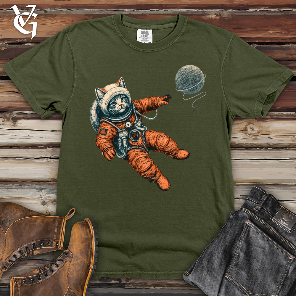 Viking Goods Astronaut Kitty Heavy Cotton Comfort Colors Tee Moss / L