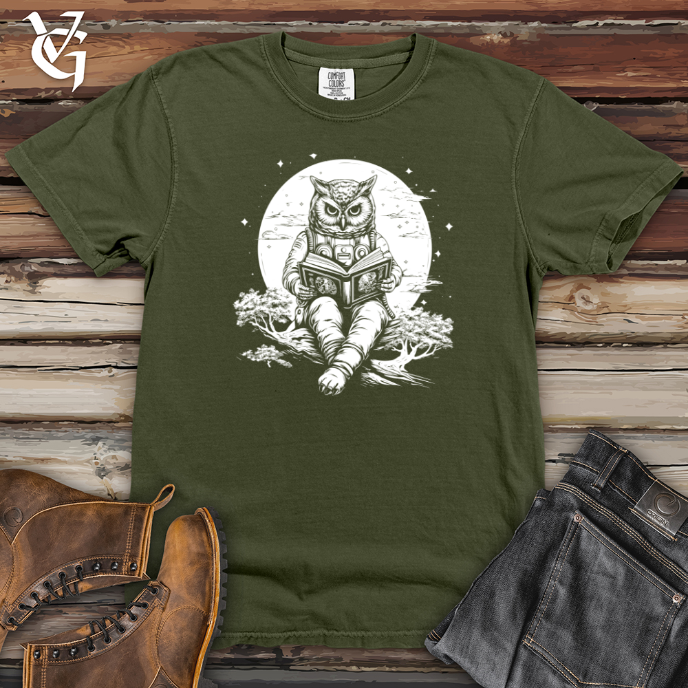Viking Goods Astronaut Owl Heavy Cotton Comfort Colors Tee Moss / L