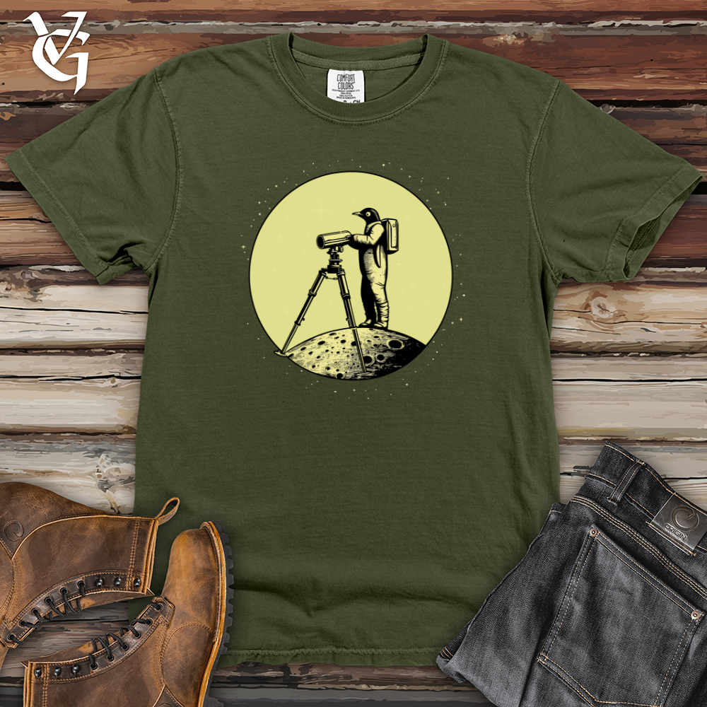Viking Goods Astronaut Penguin Heavy Cotton Comfort Colors Tee Moss / L