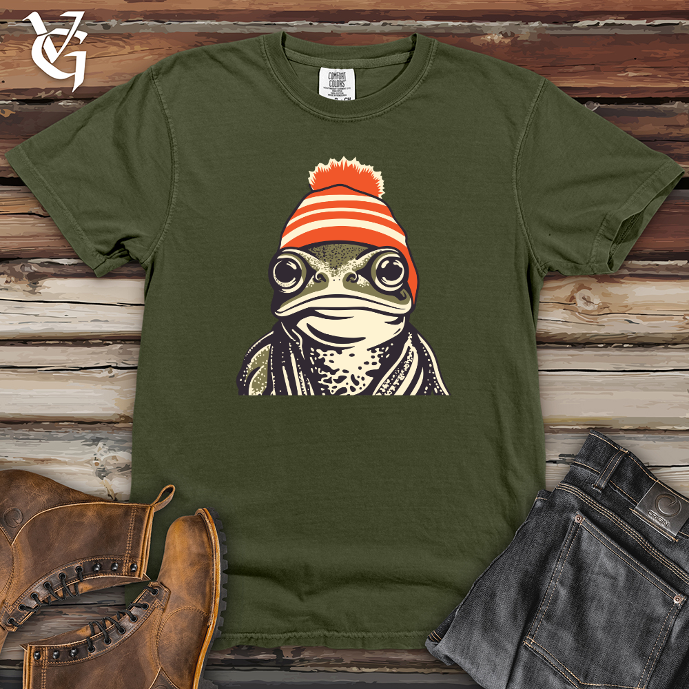 Viking Goods Beanie Buddy Frog Heavy Cotton Comfort Colors Tee Moss / L