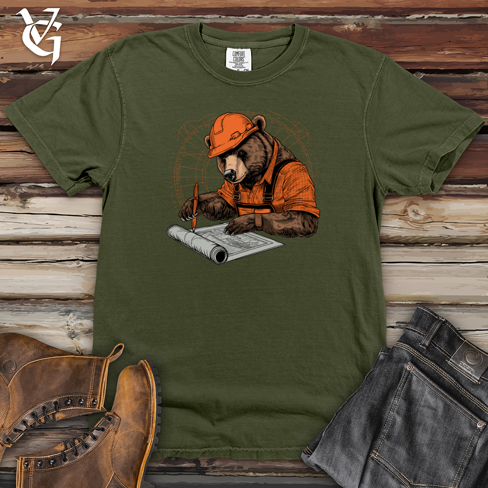 Viking Goods Bear Engineer Heavy Cotton Comfort Colors Tee Moss / L