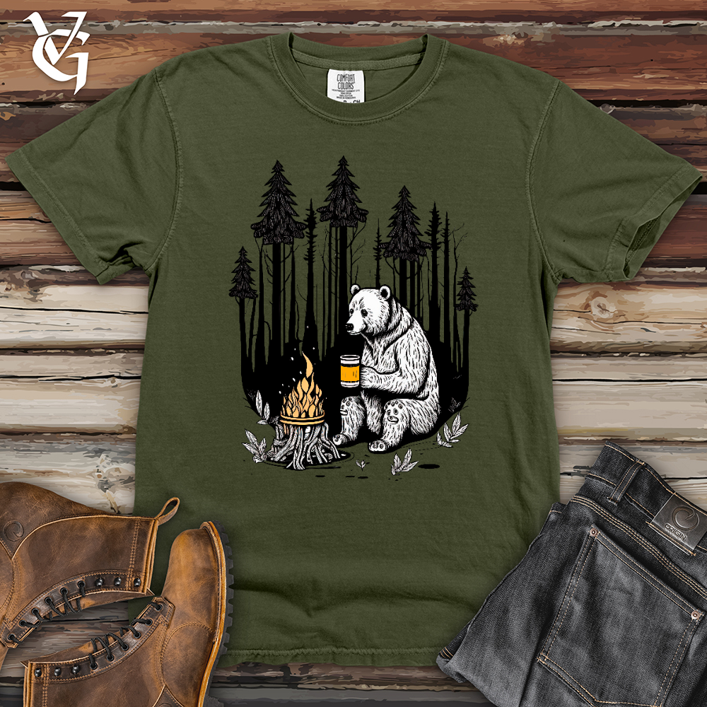 Viking Goods Bear Happy Hour Heavy Cotton Comfort Colors Tee Moss / L