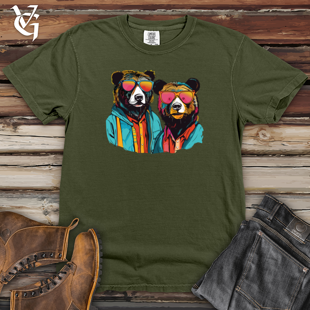 Viking Goods Bears Stylish Shades Heavy Cotton Comfort Colors Tee Moss / L