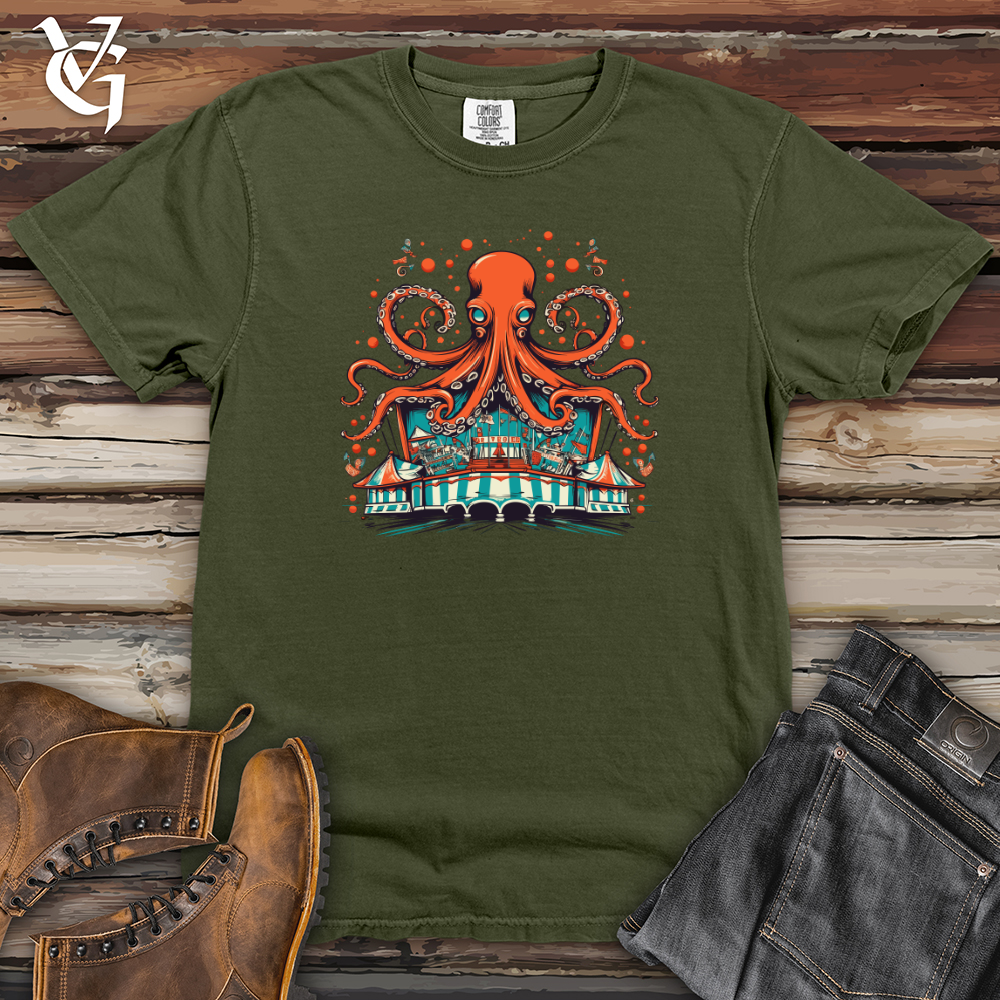 Viking Goods Carousel Cephalopod Heavy Cotton Comfort Colors Tee Moss / L