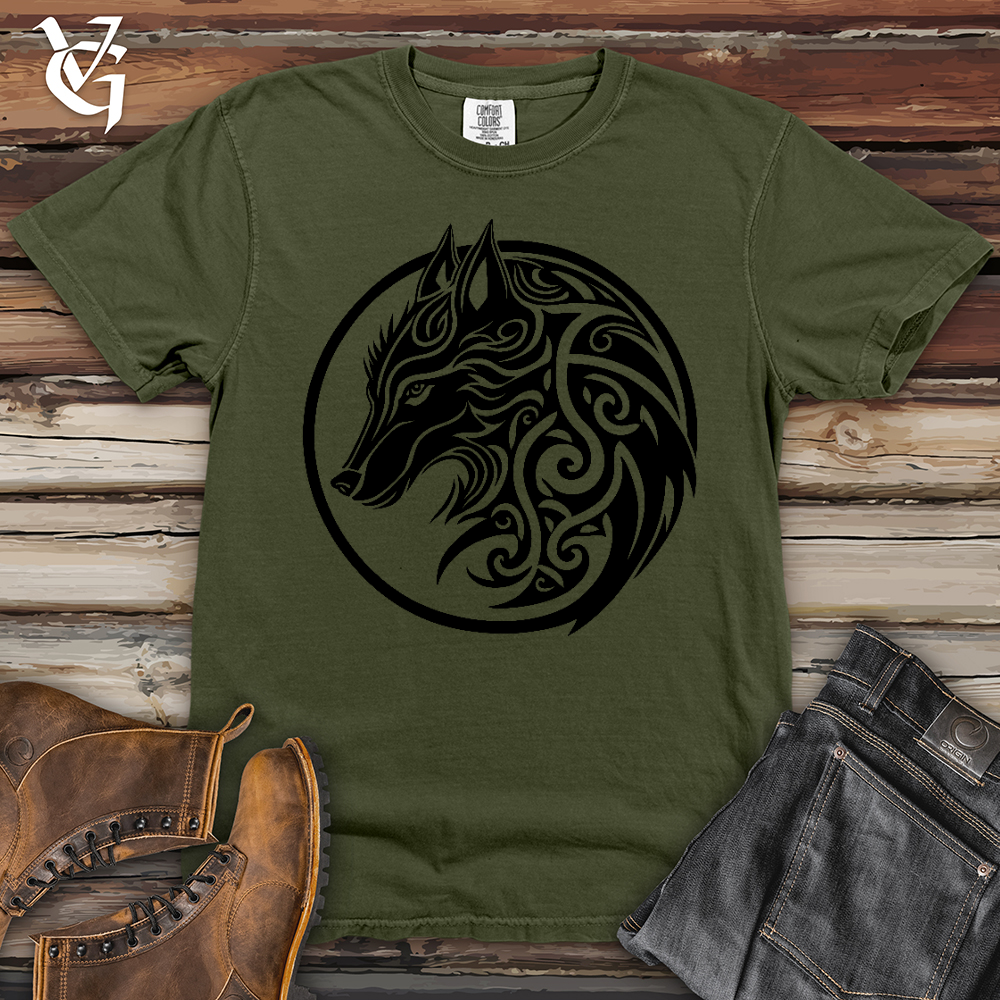 Viking Goods Celtic Wolf Art Heavy Cotton Comfort Colors Tee Moss / L