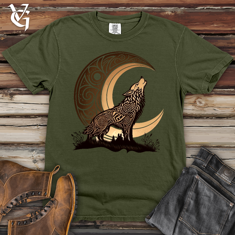 Viking Goods Celtic Wolf Heavy Cotton Comfort Colors Tee Moss / L