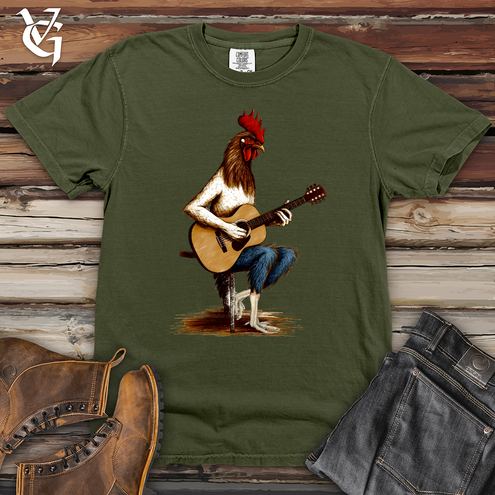 Viking Goods Chicken Guitarist Heavy Cotton Comfort Colors Tee Moss / L