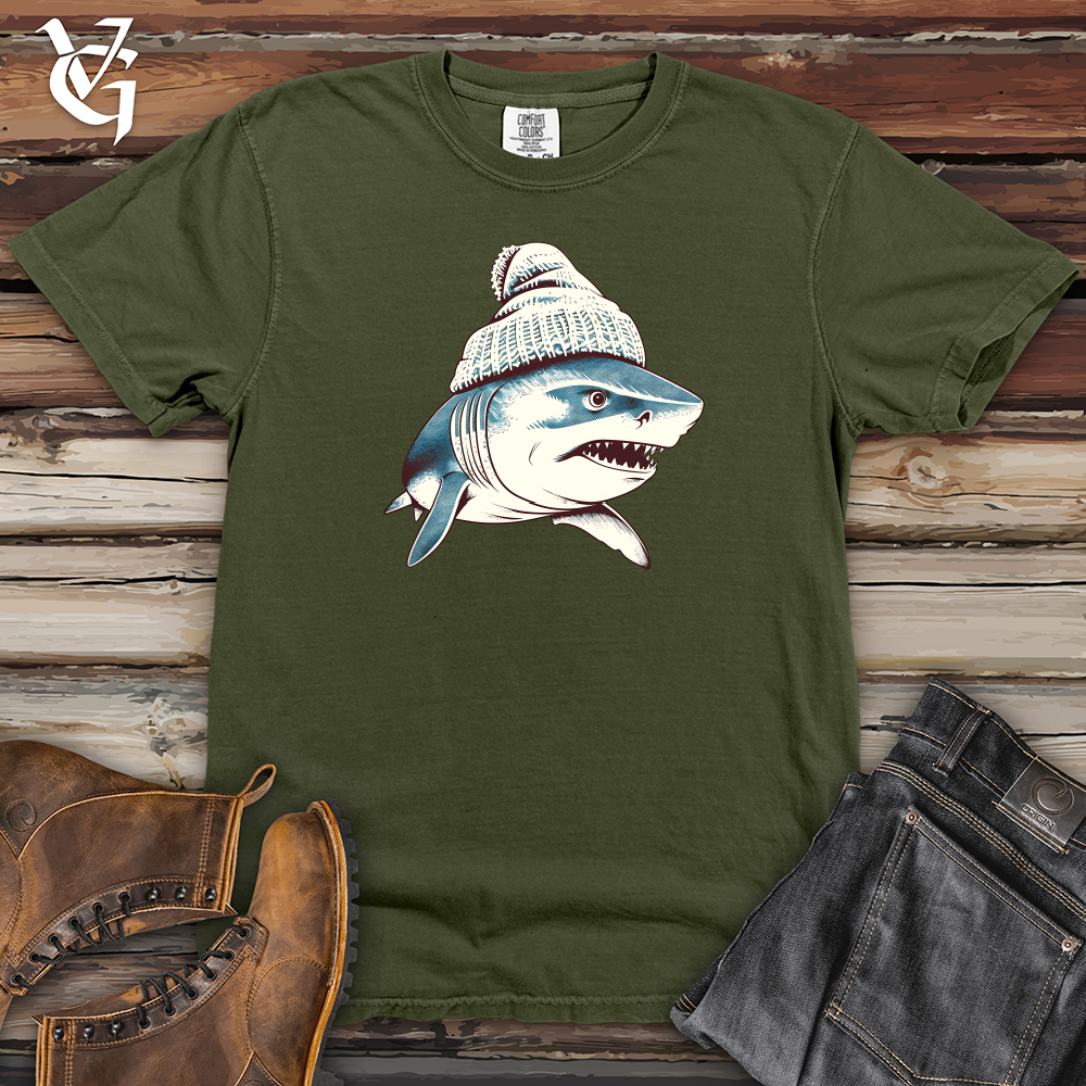 Viking Goods Chill Shark Fin Heavy Cotton Comfort Colors Tee Moss / L