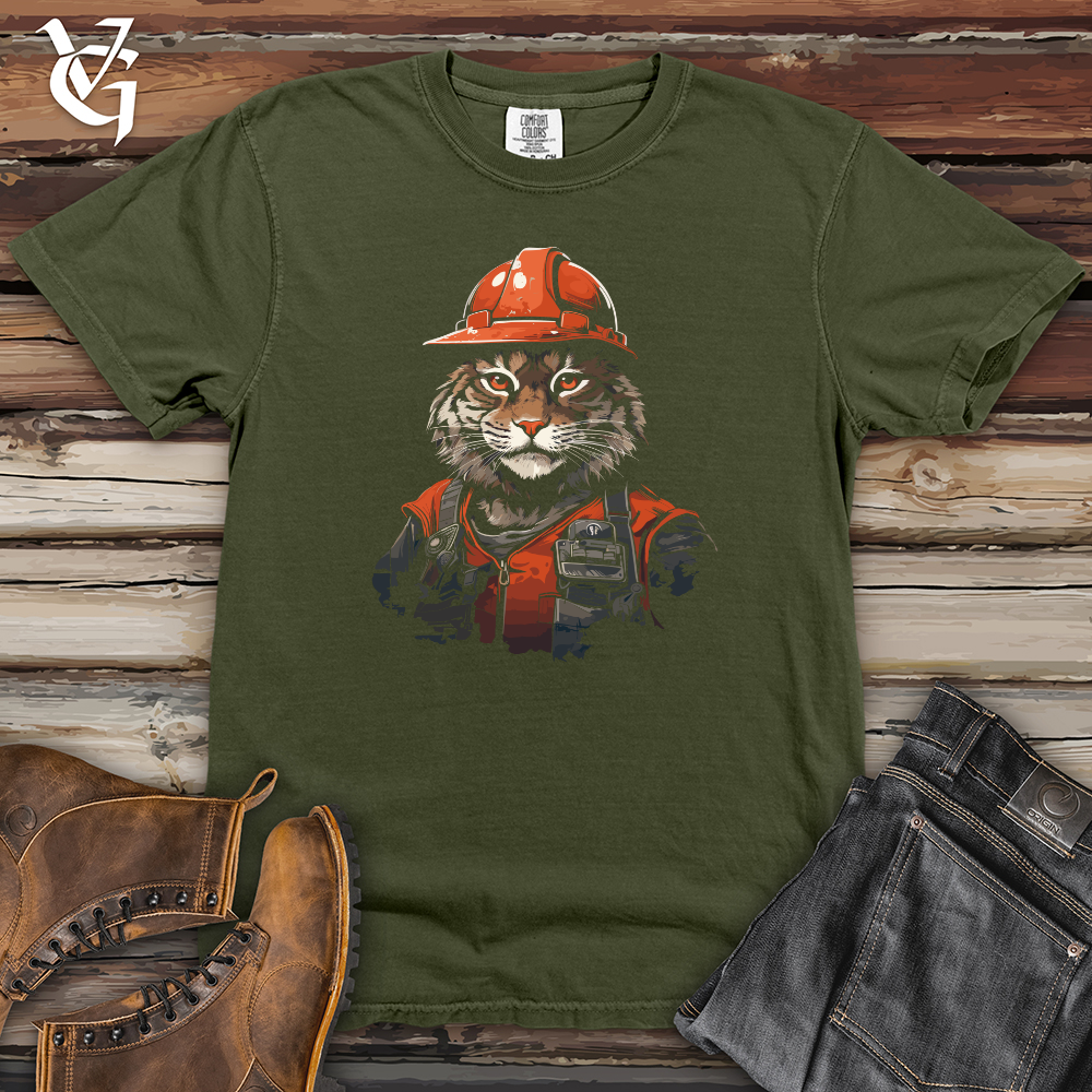 Viking Goods Construction Cat Chief Heavy Cotton Comfort Colors Tee Moss / L