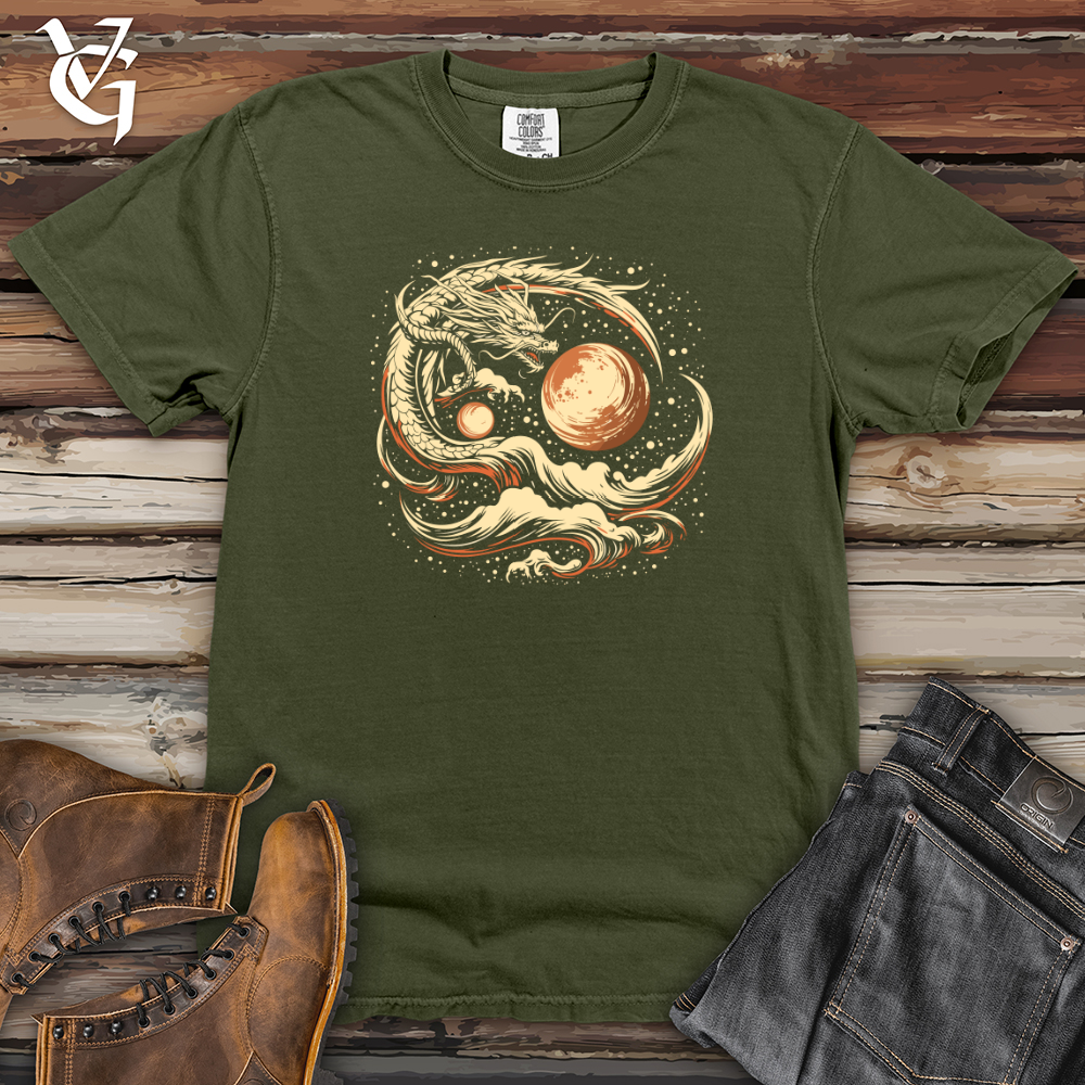 Viking Goods Cosmic Dragon Sky Navigator Heavy Cotton Comfort Colors Tee Moss / L