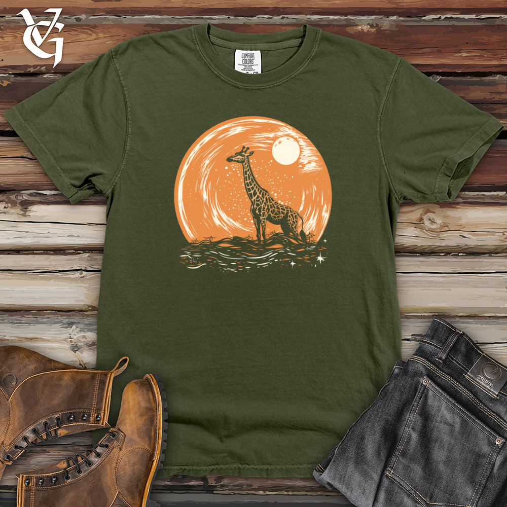 Viking Goods Cosmic Flight Giraffe Heavy Cotton Comfort Colors Tee Moss / L