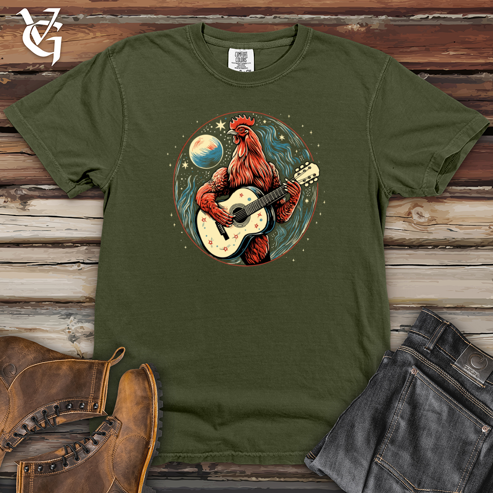 Viking Goods Cosmic Guitar Chicken Strum Heavy Cotton Comfort Colors Tee Moss / L