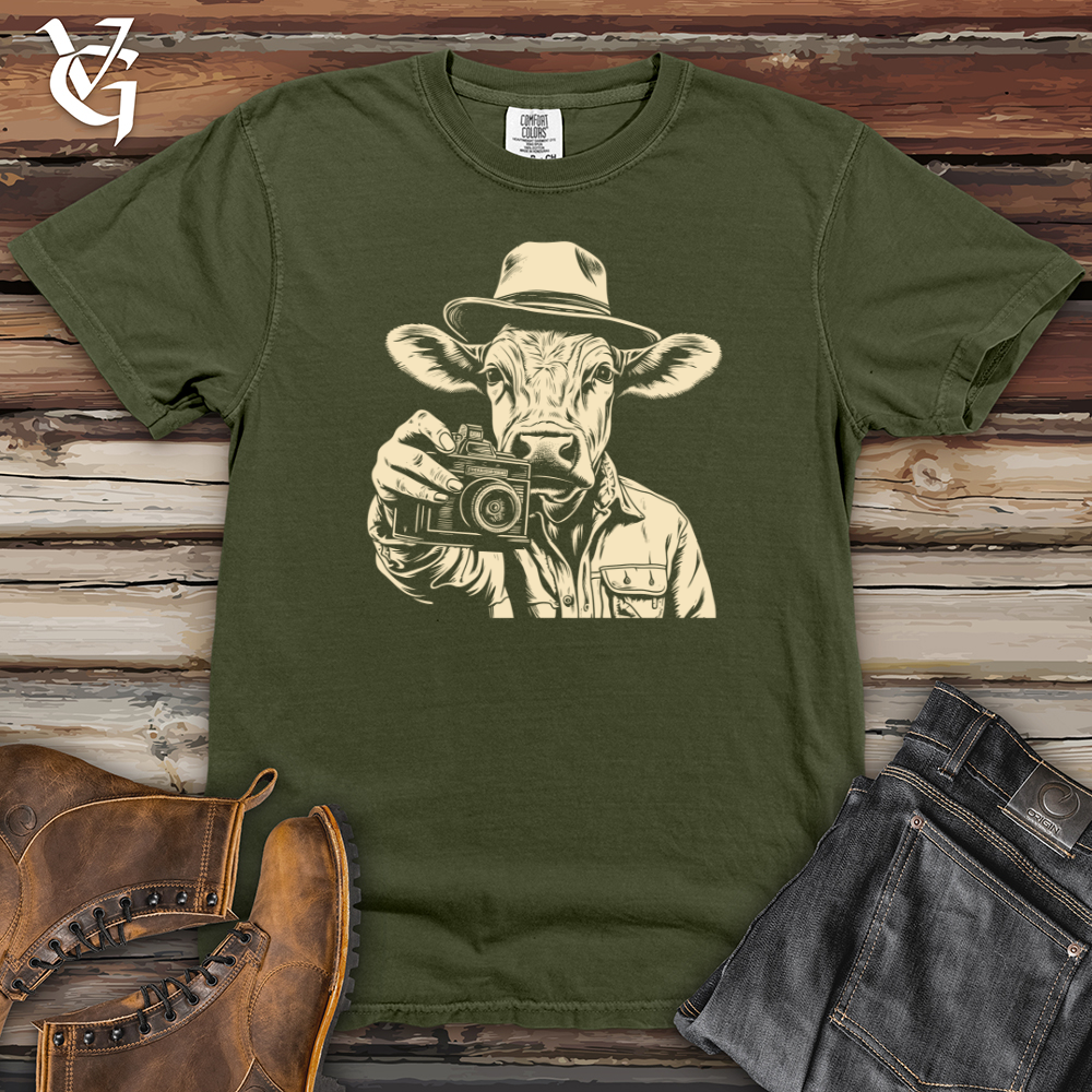 Viking Goods Cow Capturing Charm Clicks Heavy Cotton Comfort Colors Tee Moss / L