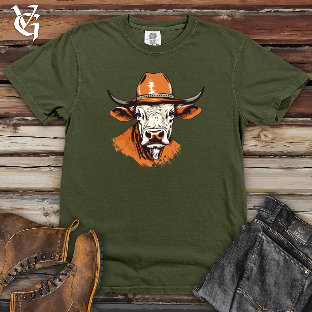 Viking Goods Coyote Moonlit Howl Cowboy Style Heavy Cotton Comfort Colors Tee Moss / L