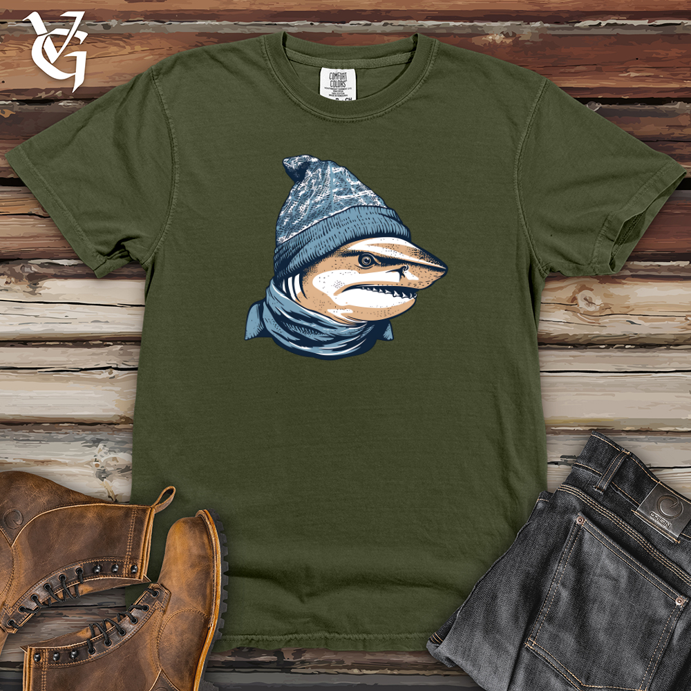 Viking Goods Cozy Shark Vibes Heavy Cotton Comfort Colors Tee Moss / L