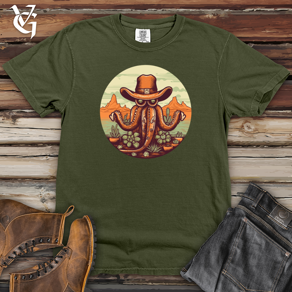 Viking Goods Desert Cowboy Octopus Heavy Cotton Comfort Colors Tee Moss / L