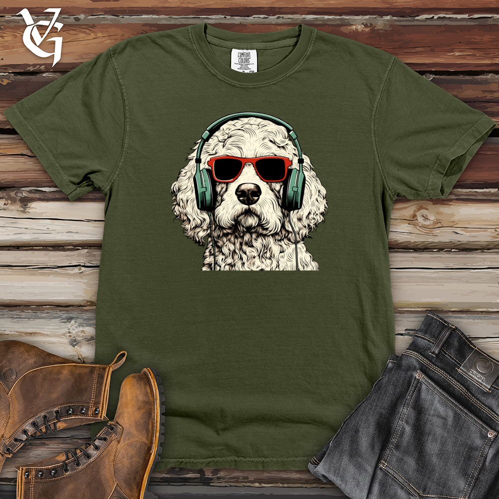 Viking Goods Doodle Dog Soundwave Vibes Heavy Cotton Comfort Colors Tee Moss / L