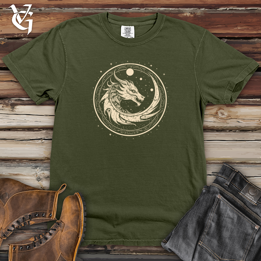 Viking Goods Dragon Celestial Cycle Heavy Cotton Comfort Colors Tee Moss / L