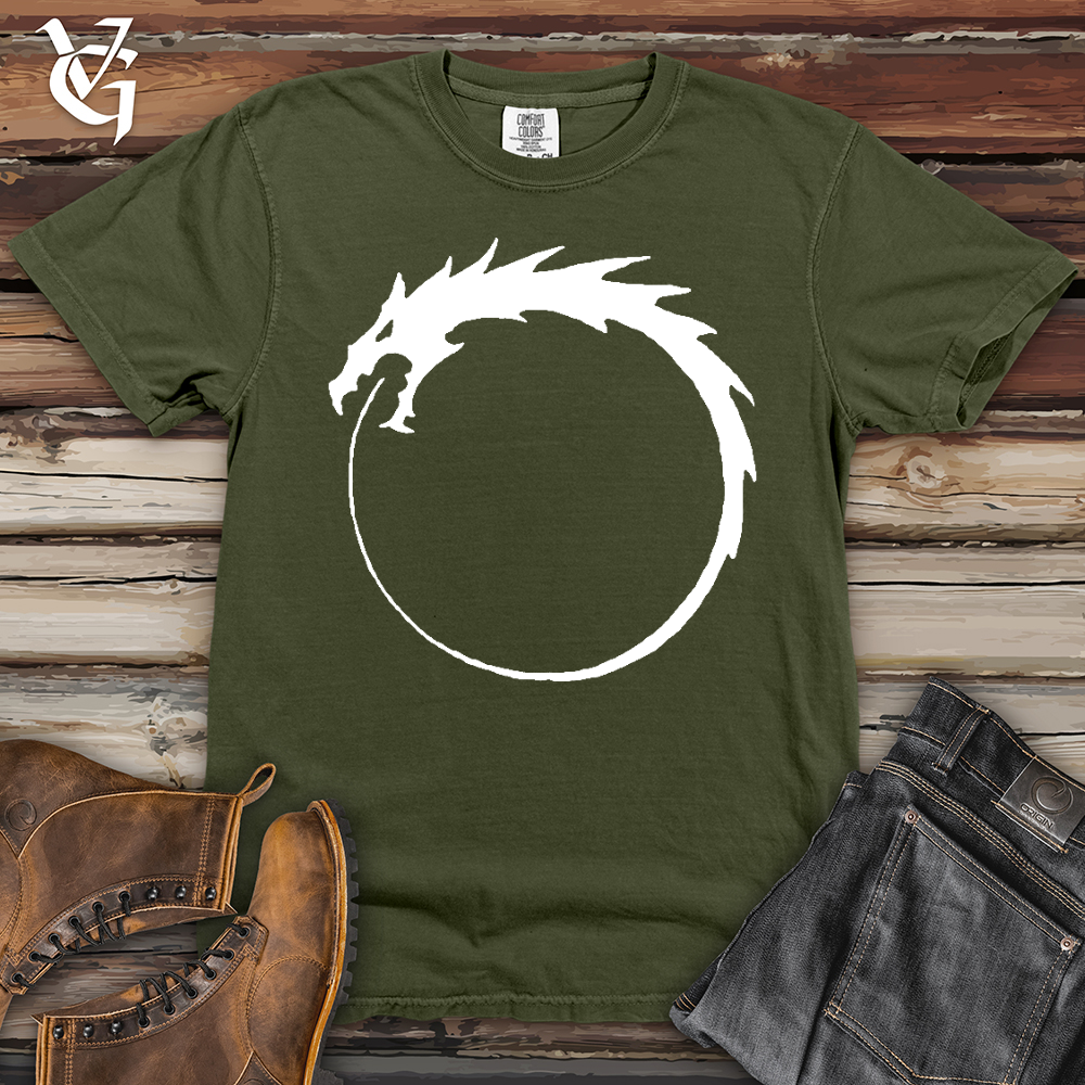 Viking Goods Dragon Circle Heavy Cotton Comfort Colors Tee Moss / L