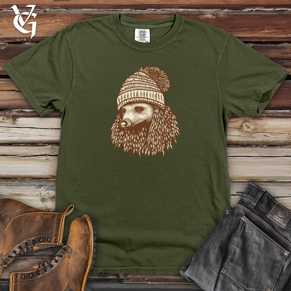 Viking Goods Echidna Cozy Knit Winter Warmth Heavy Cotton Comfort Colors Tee Moss / L