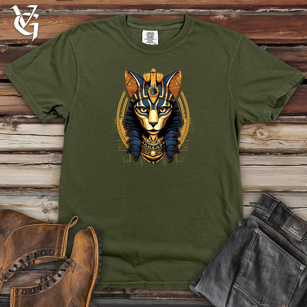Viking Goods Egyptian Cat Divine Gaze Heavy Cotton Comfort Colors Tee Moss / L