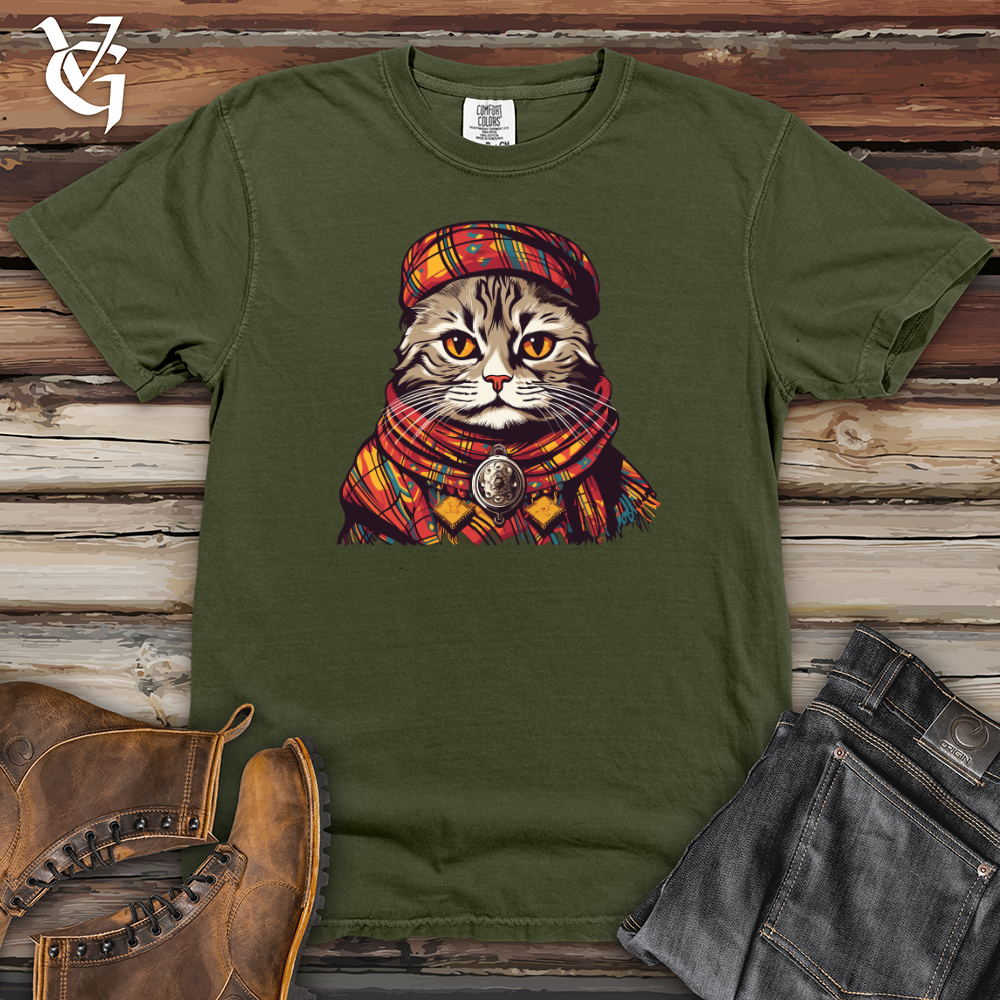 Viking Goods Feline Highland Wanderer Heavy Cotton Comfort Colors Tee Moss / L