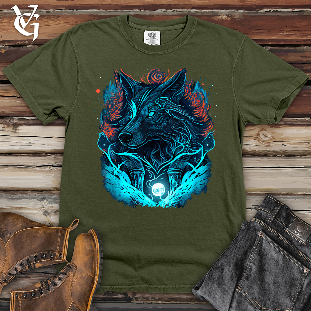 Viking Goods Fenrir Wolf Heavy Cotton Comfort Colors Tee Moss / L