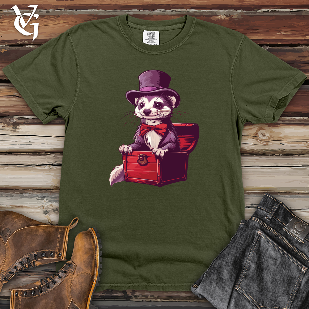 Viking Goods Ferret Traveler's Attire Heavy Cotton Comfort Colors Tee Moss / L