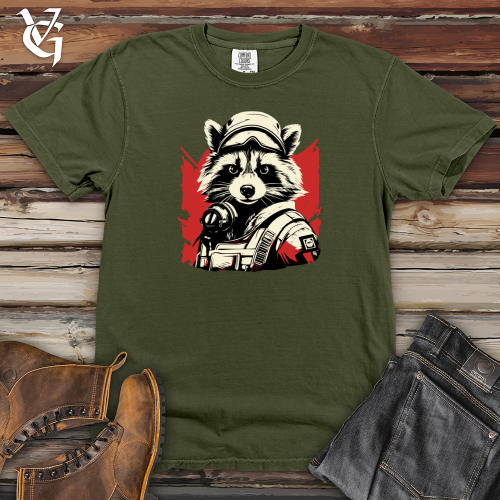 Viking Goods First Responder Raccoon Alert Heavy Cotton Comfort Colors Tee Moss / L