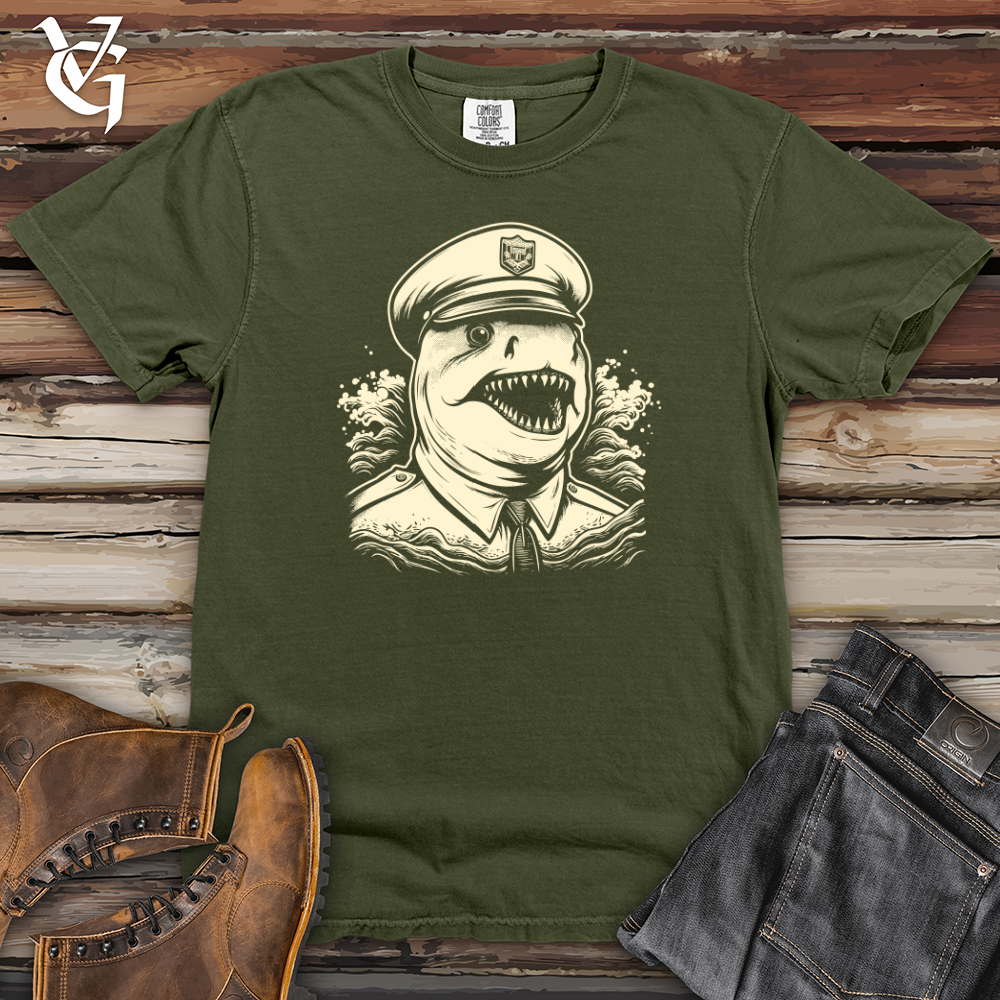 Viking Goods First Responder Shark Alert Heavy Cotton Comfort Colors Tee Moss / L