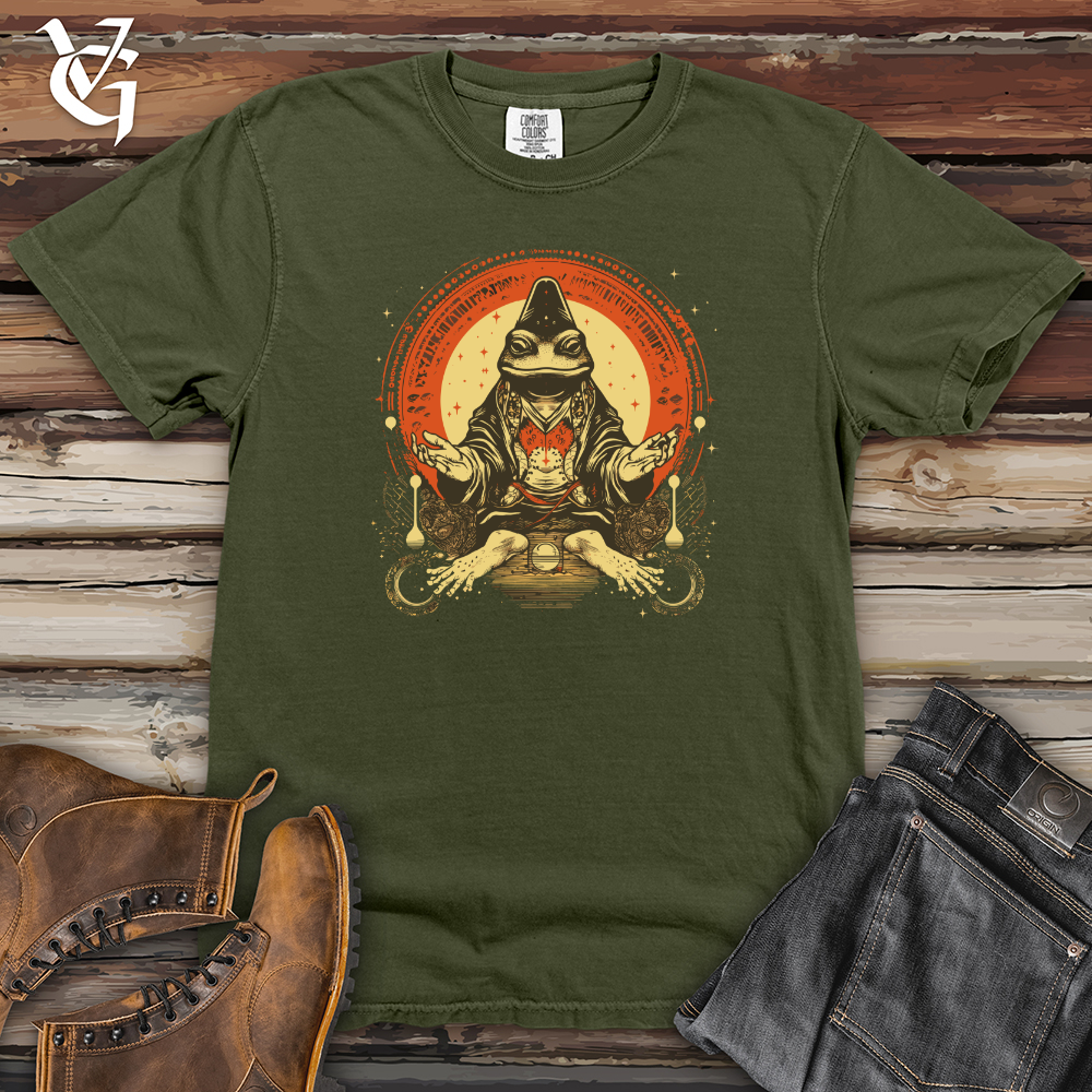 Viking Goods Frog Mystical Meditation Heavy Cotton Comfort Colors Tee Moss / L
