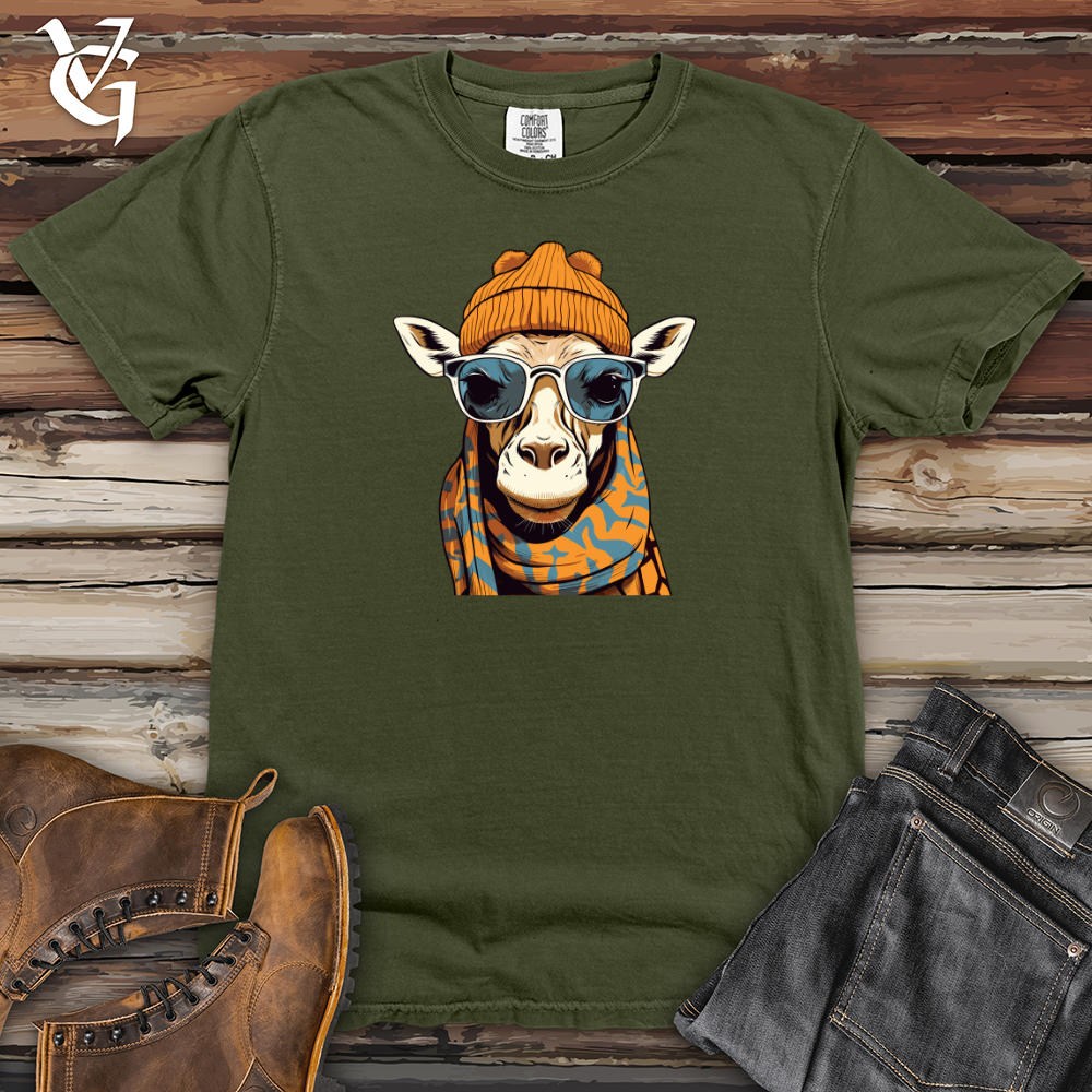 Viking Goods Giraffe Sky High Beanie Warmth Heavy Cotton Comfort Colors Tee Moss / L