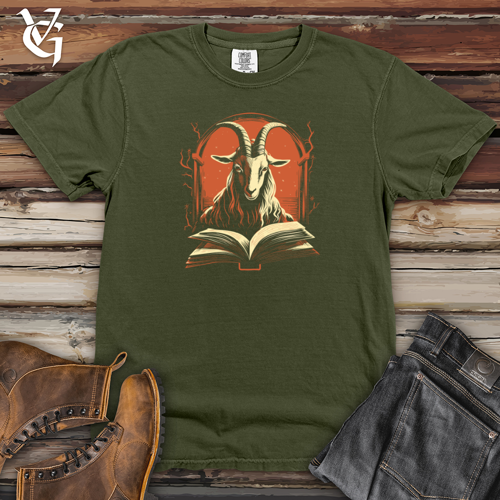 Viking Goods Goat Booklovers Reading Retreat 01 Heavy Cotton Comfort Colors Tee Moss / L