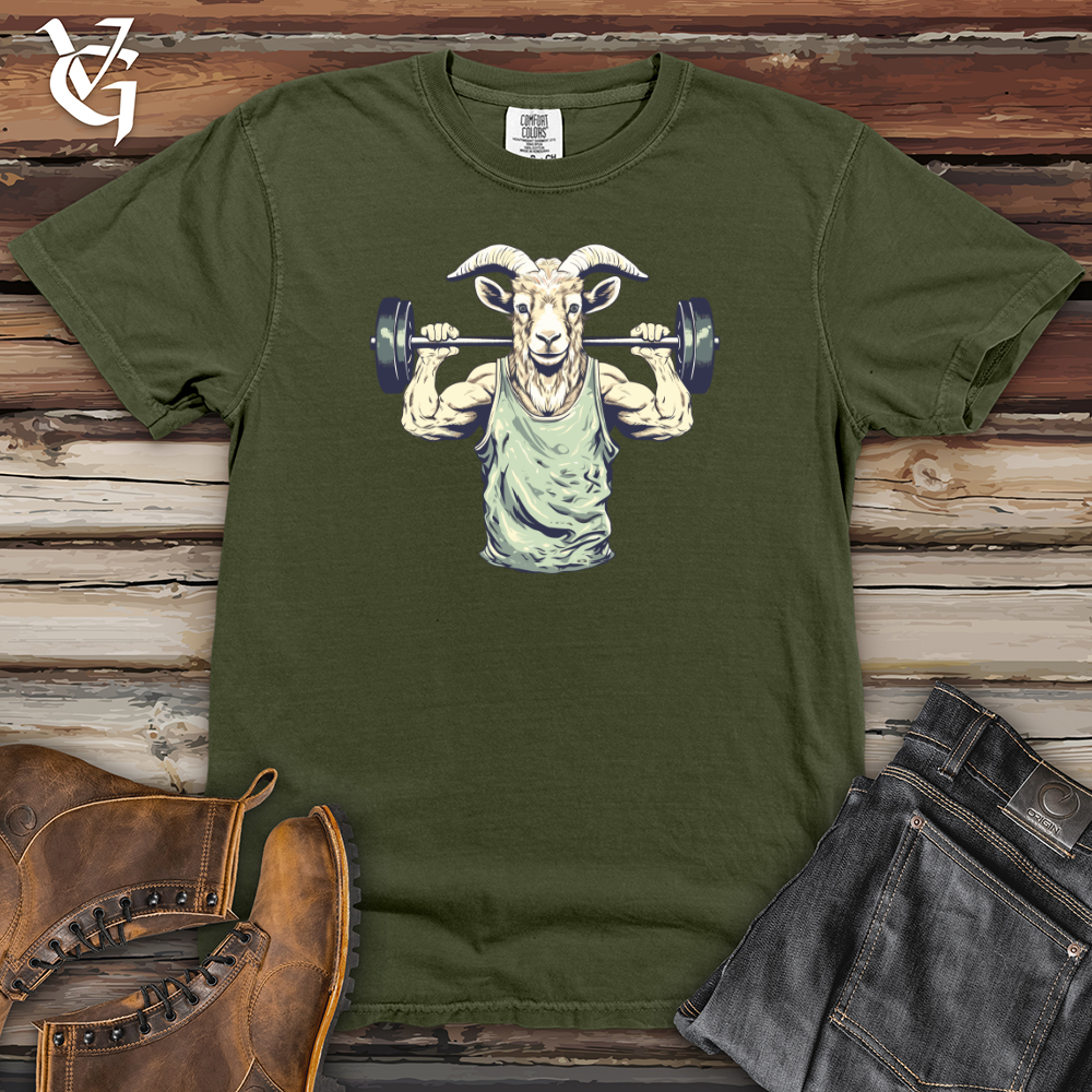 Viking Goods Goat Squat Heavy Cotton Comfort Colors Tee Moss / L