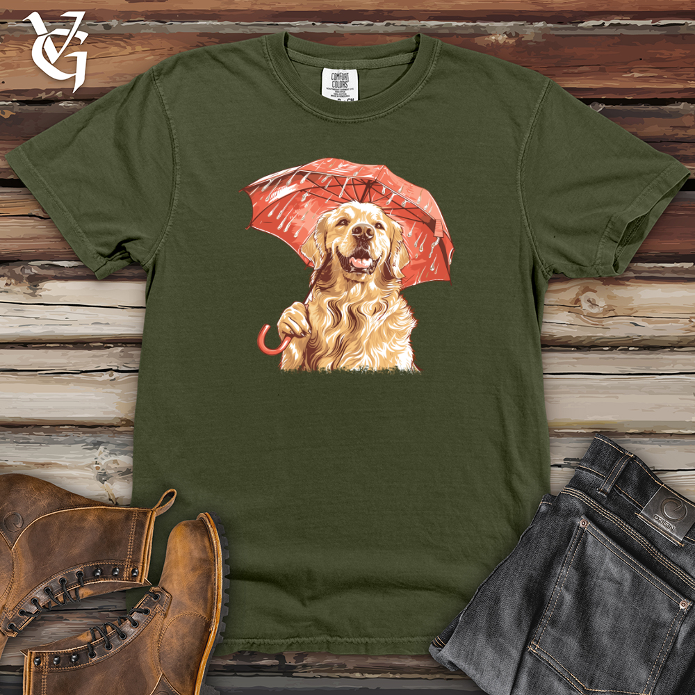 Viking Goods Golden Optimist Umbrella Heavy Cotton Comfort Colors Tee Moss / L