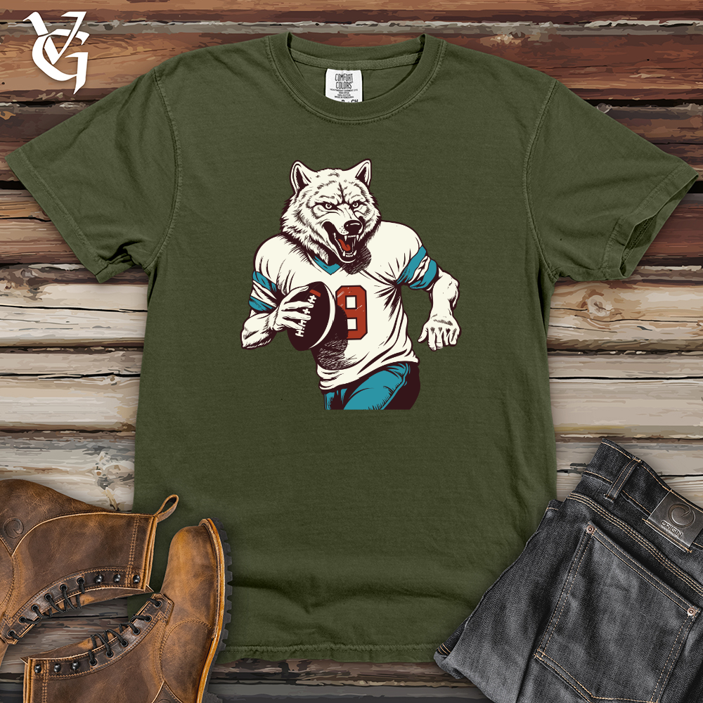 Viking Goods Gridiron Wolf Heavy Cotton Comfort Colors Tee Moss / L