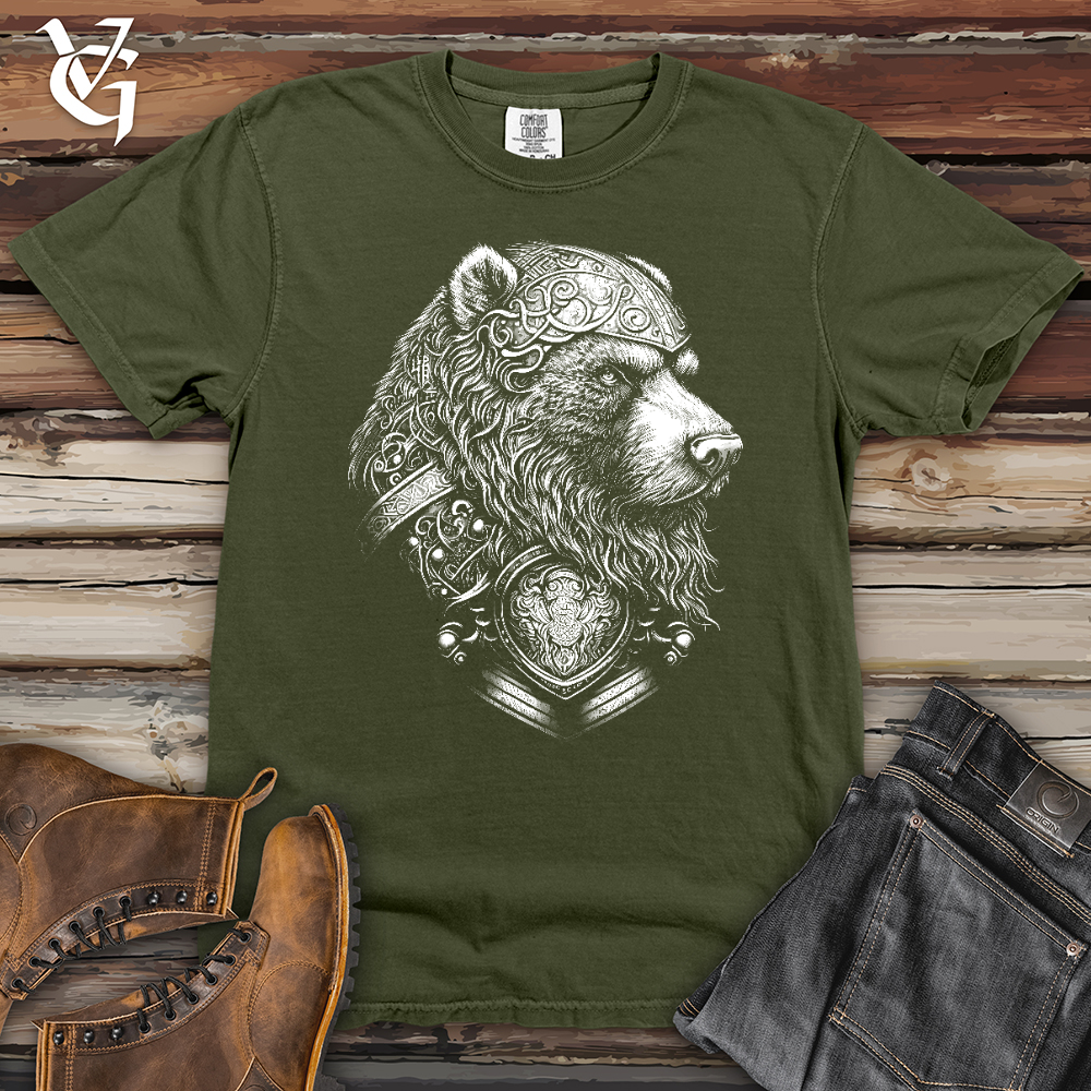 Viking Goods Handsome Celtic Bear Heavy Cotton Comfort Colors Tee Moss / L