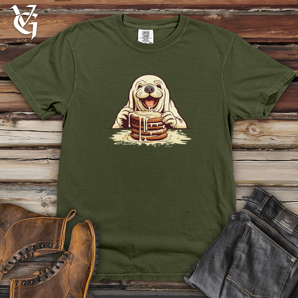 Viking Goods Happy Pancake Walrus Heavy Cotton Comfort Colors Tee Moss / L