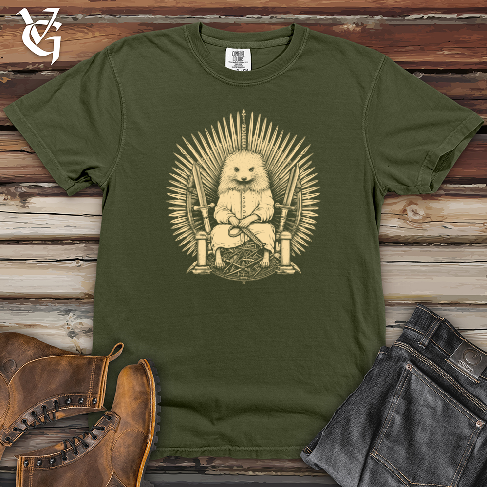 Viking Goods Hedgehog Royal Throne Heavy Cotton Comfort Colors Tee Moss / L