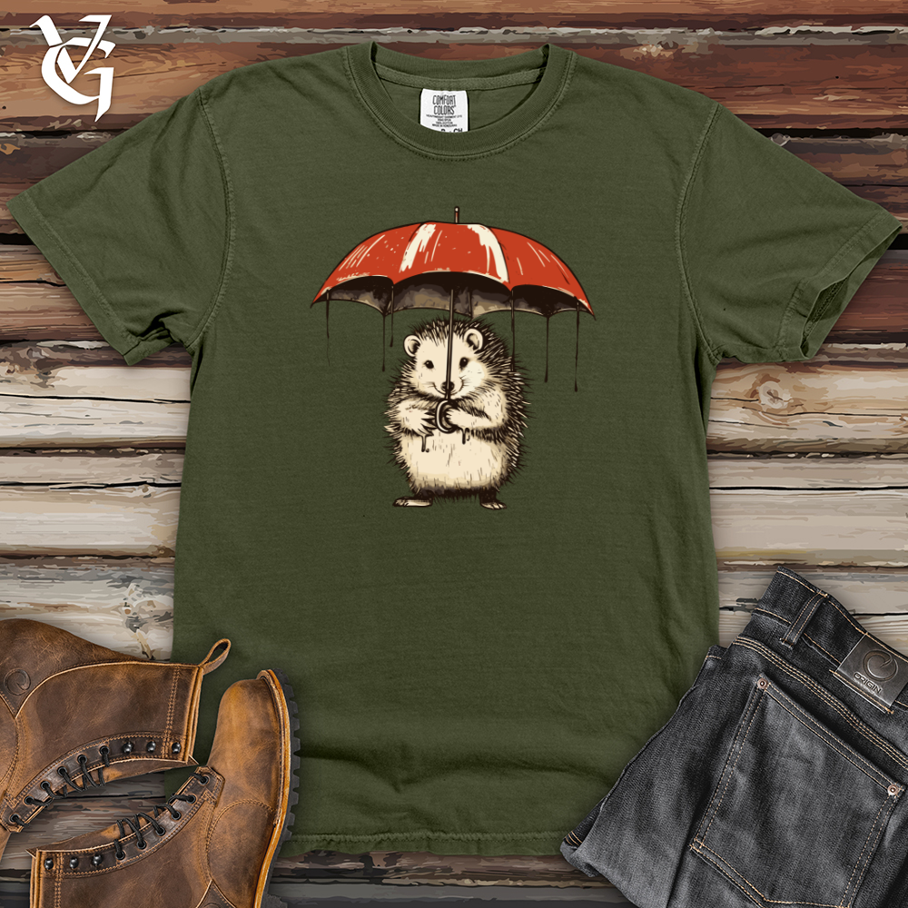 Viking Goods Hedgehog Spiky Umbrella Heavy Cotton Comfort Colors Tee Moss / L