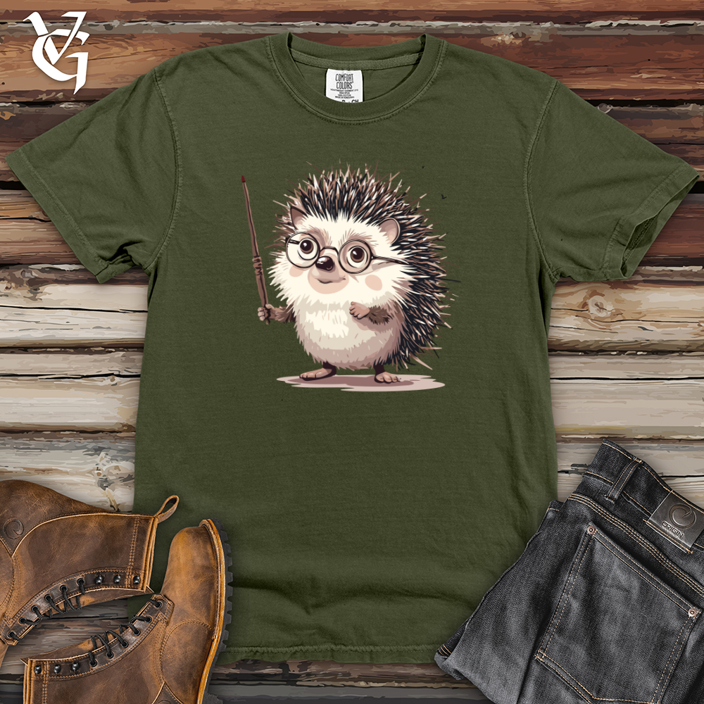 Viking Goods Hedgehog Wizard Whimsy Heavy Cotton Comfort Colors Tee Moss / L