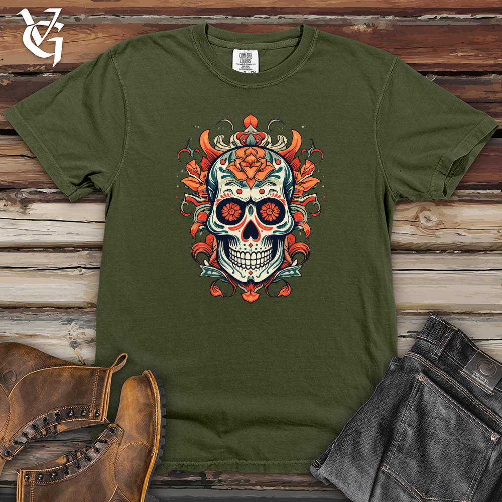 Viking Goods Inked Skull Classic Heavy Cotton Comfort Colors Tee Moss / L