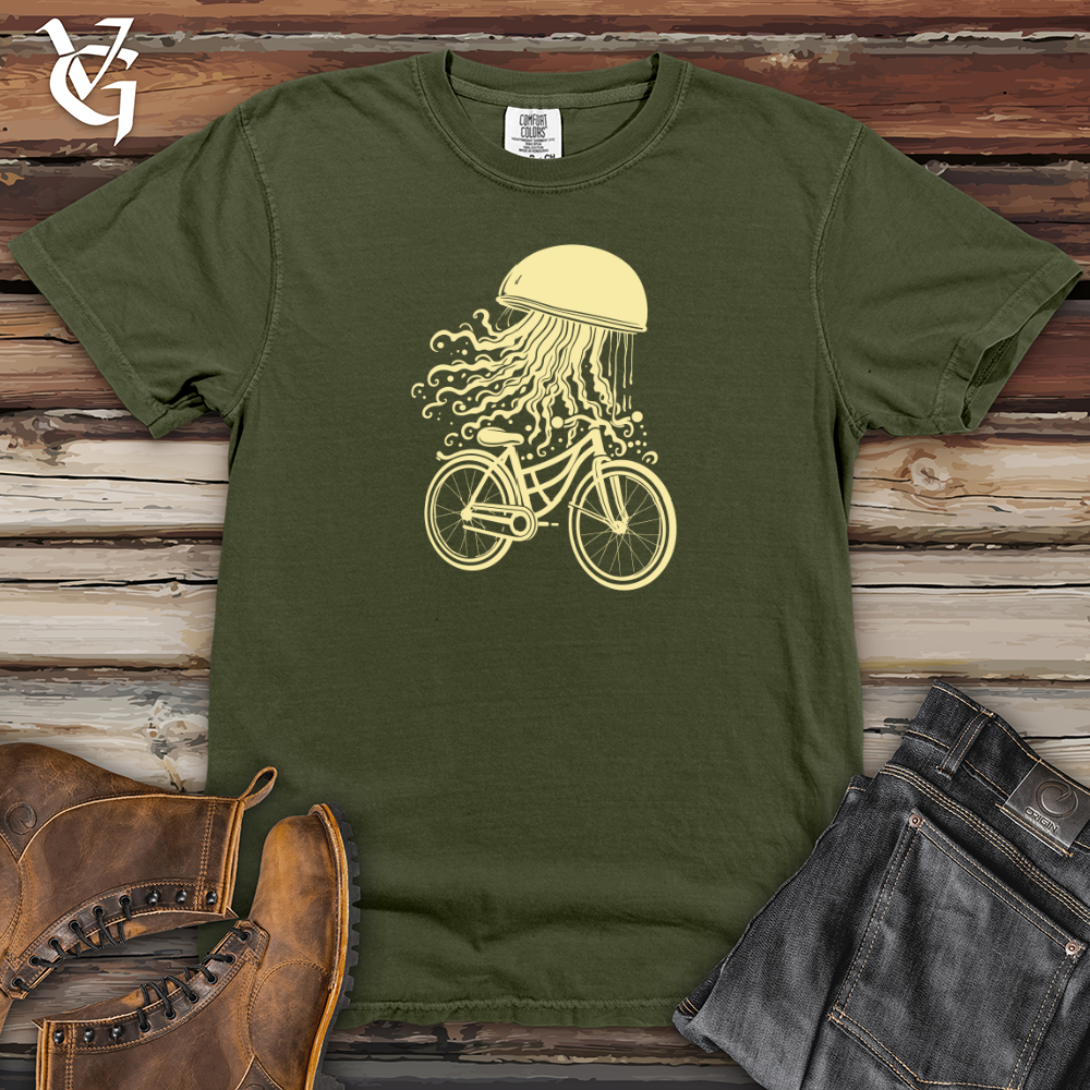 Viking Goods Jellyfish Deep Dive Cycle Voyage Heavy Cotton Comfort Colors Tee Moss / L