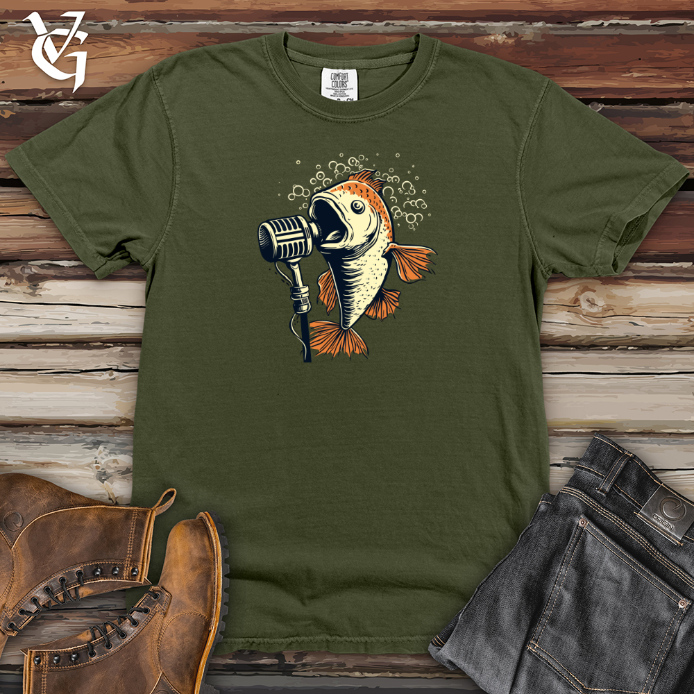 Viking Goods Karaoke Fish Fest  Heavy Cotton Comfort Colors Tee Moss / L